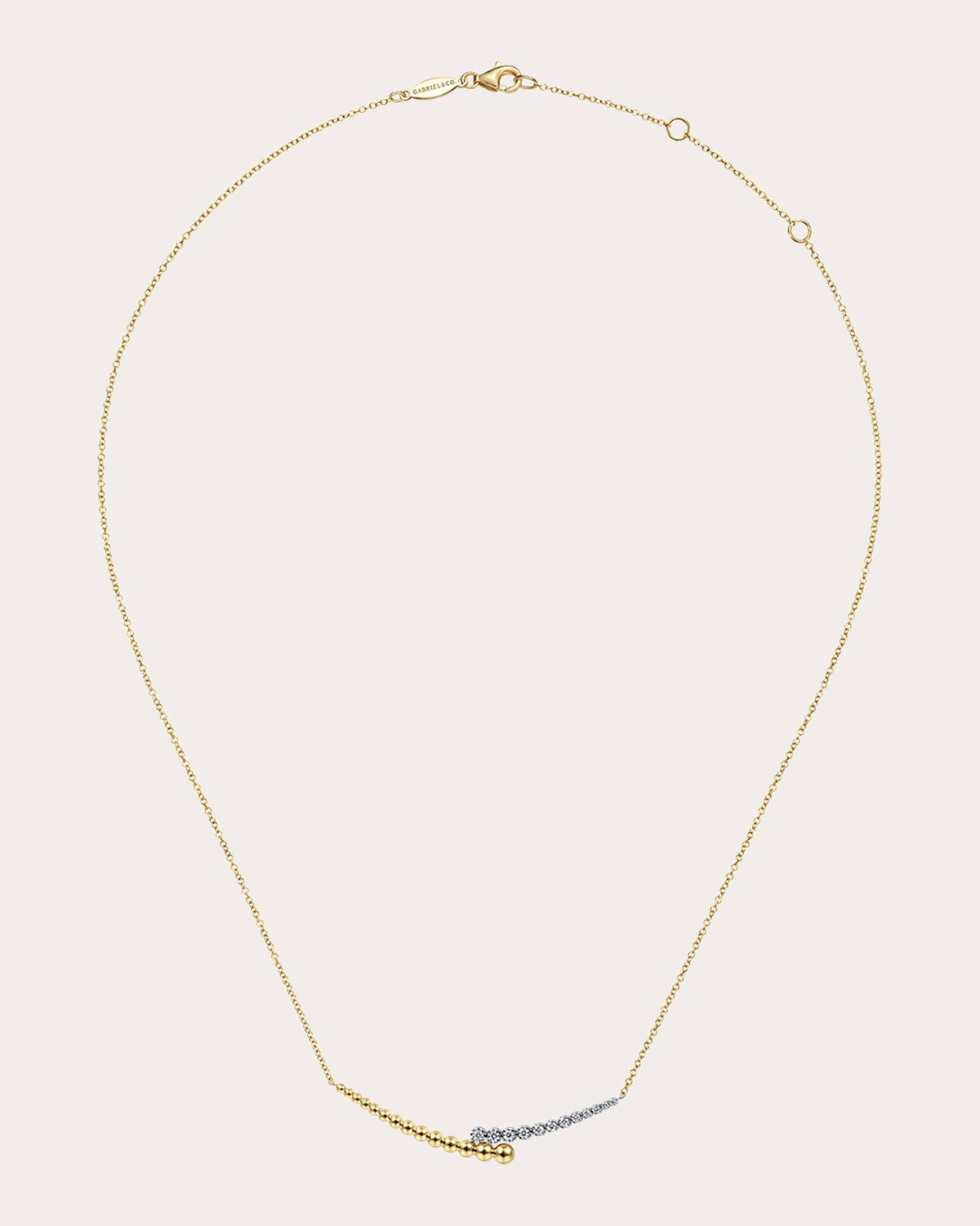 Diamond & 14k Gold Bujukan Bar Necklace