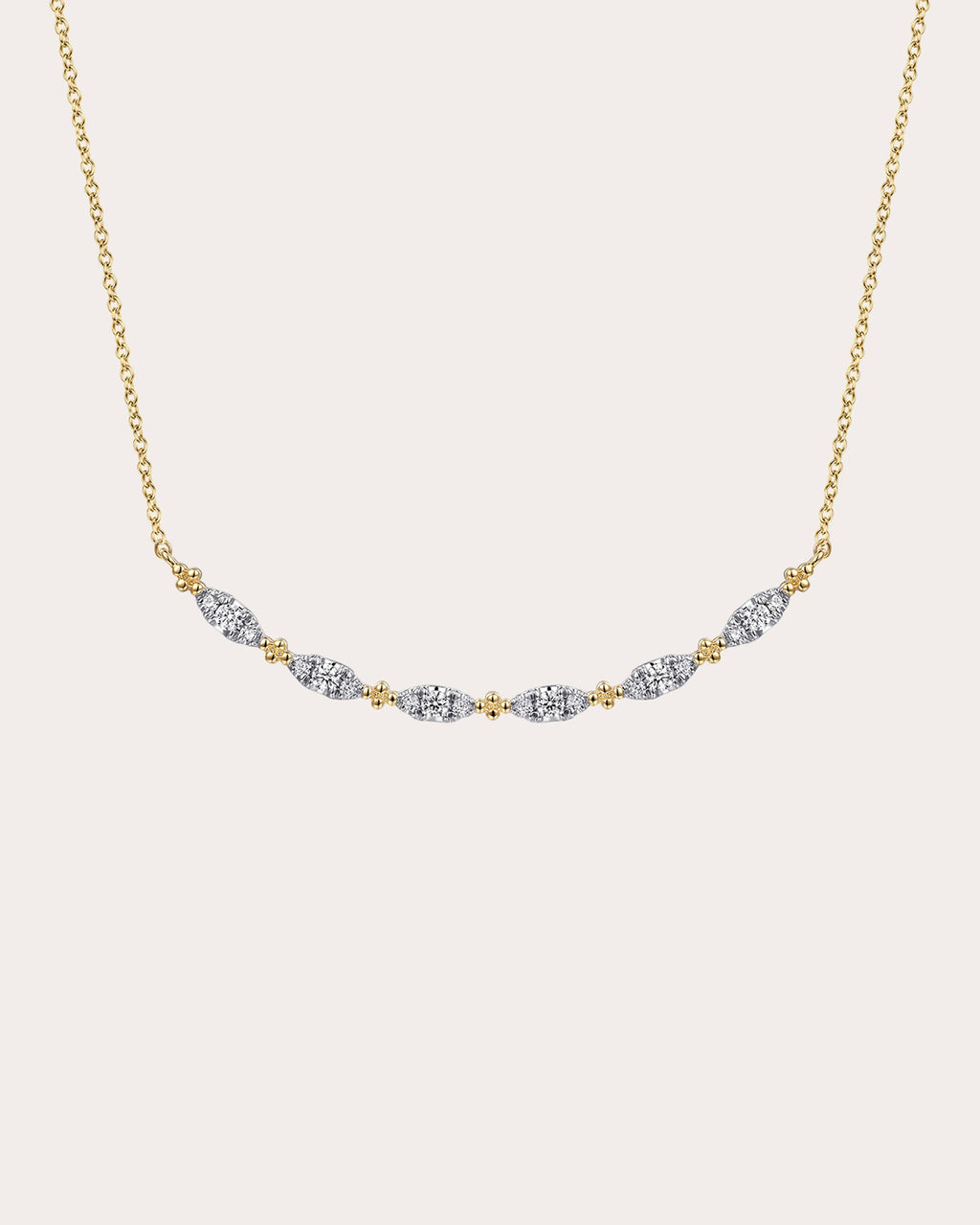 Diamond & 14k Gold Bujukan Marquise Necklace