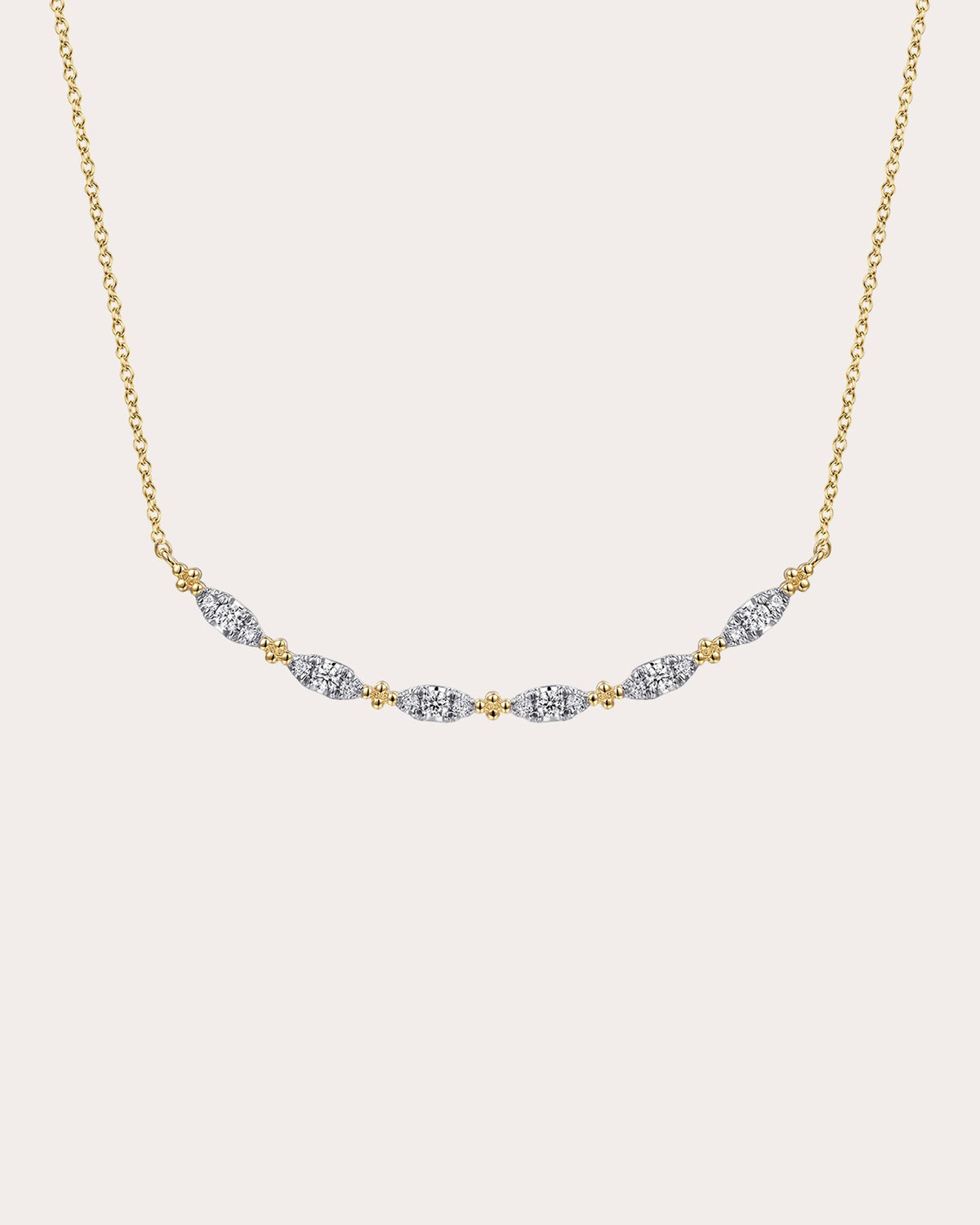 Diamond & 14k Gold Bujukan Marquise Necklace