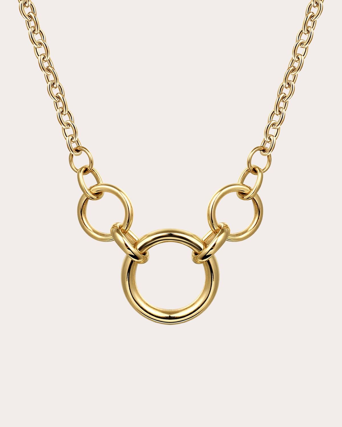 14k Gold Chain Link Pendant Necklace