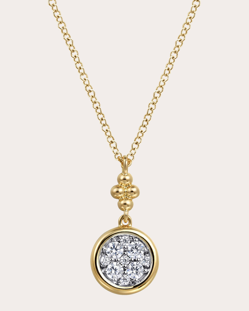 Diamond & 14k Gold Bujukan Drop Pendant Necklace