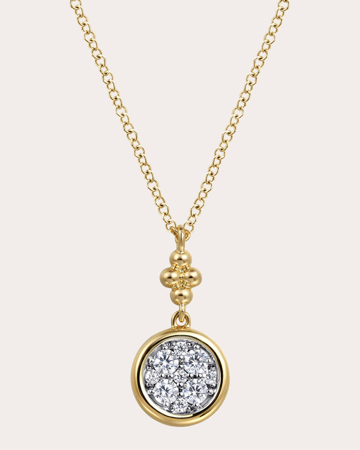 Diamond & 14k Gold Bujukan Drop Pendant Necklace