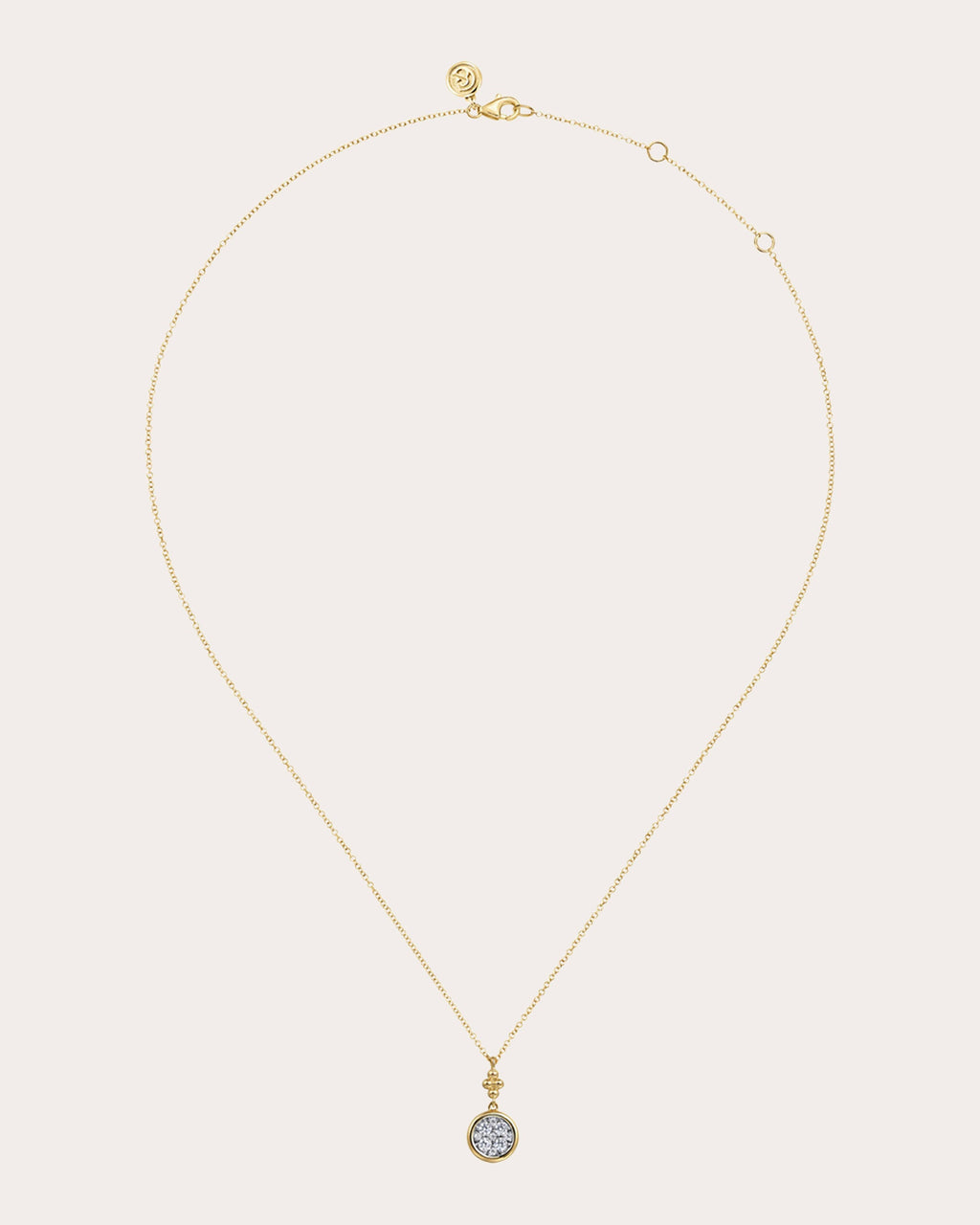 Diamond & 14k Gold Bujukan Drop Pendant Necklace