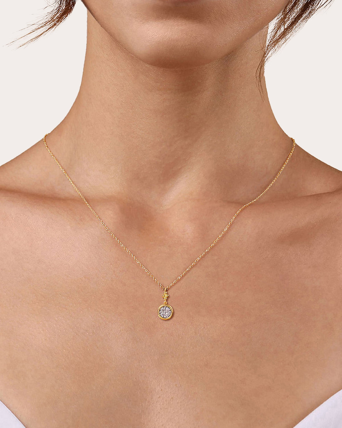 Diamond & 14k Gold Bujukan Drop Pendant Necklace