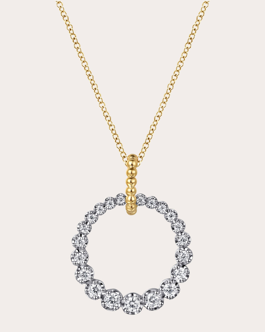 Diamond & 14k Gold Bujukan Circle Necklace