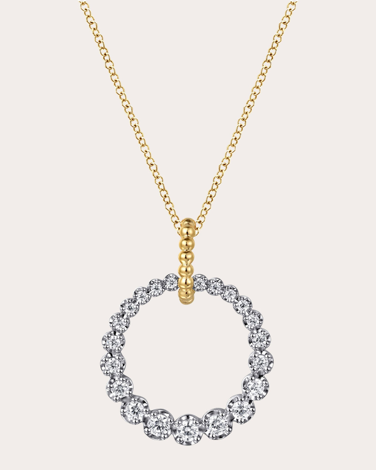 Diamond & 14k Gold Bujukan Circle Necklace