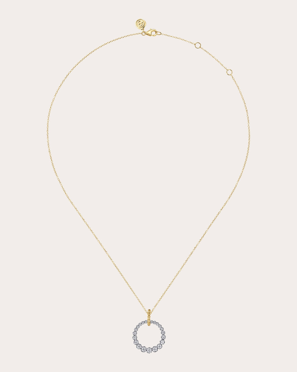 Diamond & 14k Gold Bujukan Circle Necklace