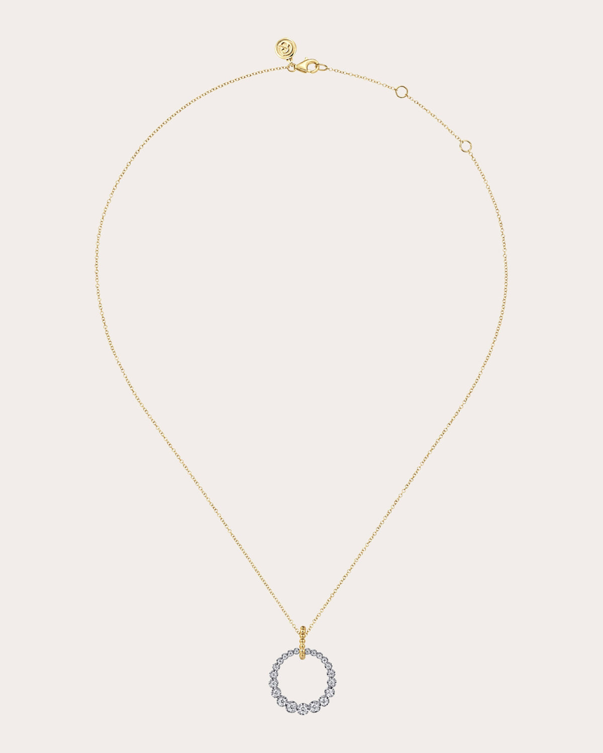Diamond & 14k Gold Bujukan Circle Necklace