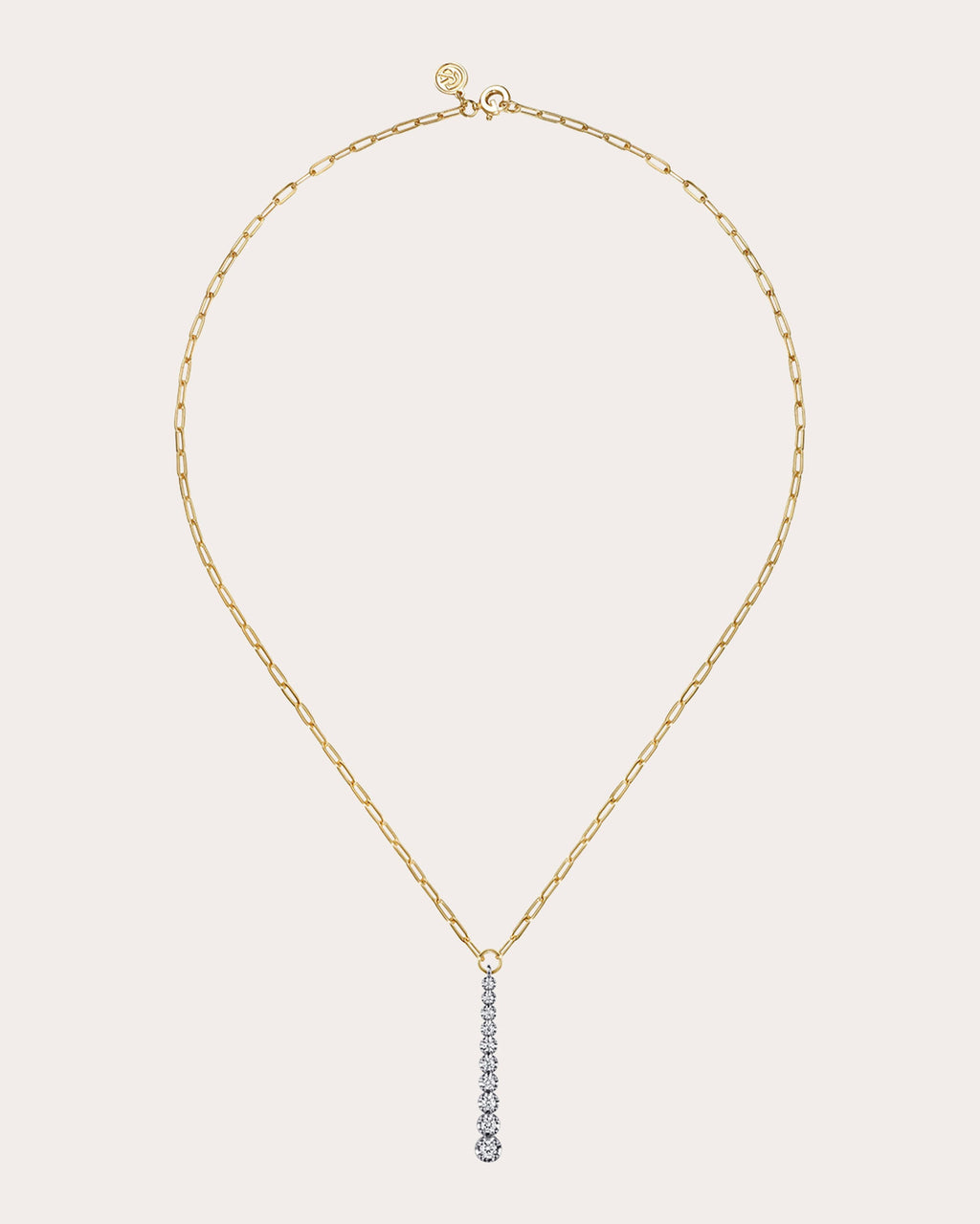 Diamond & 14k Gold Vertical Bar Necklace