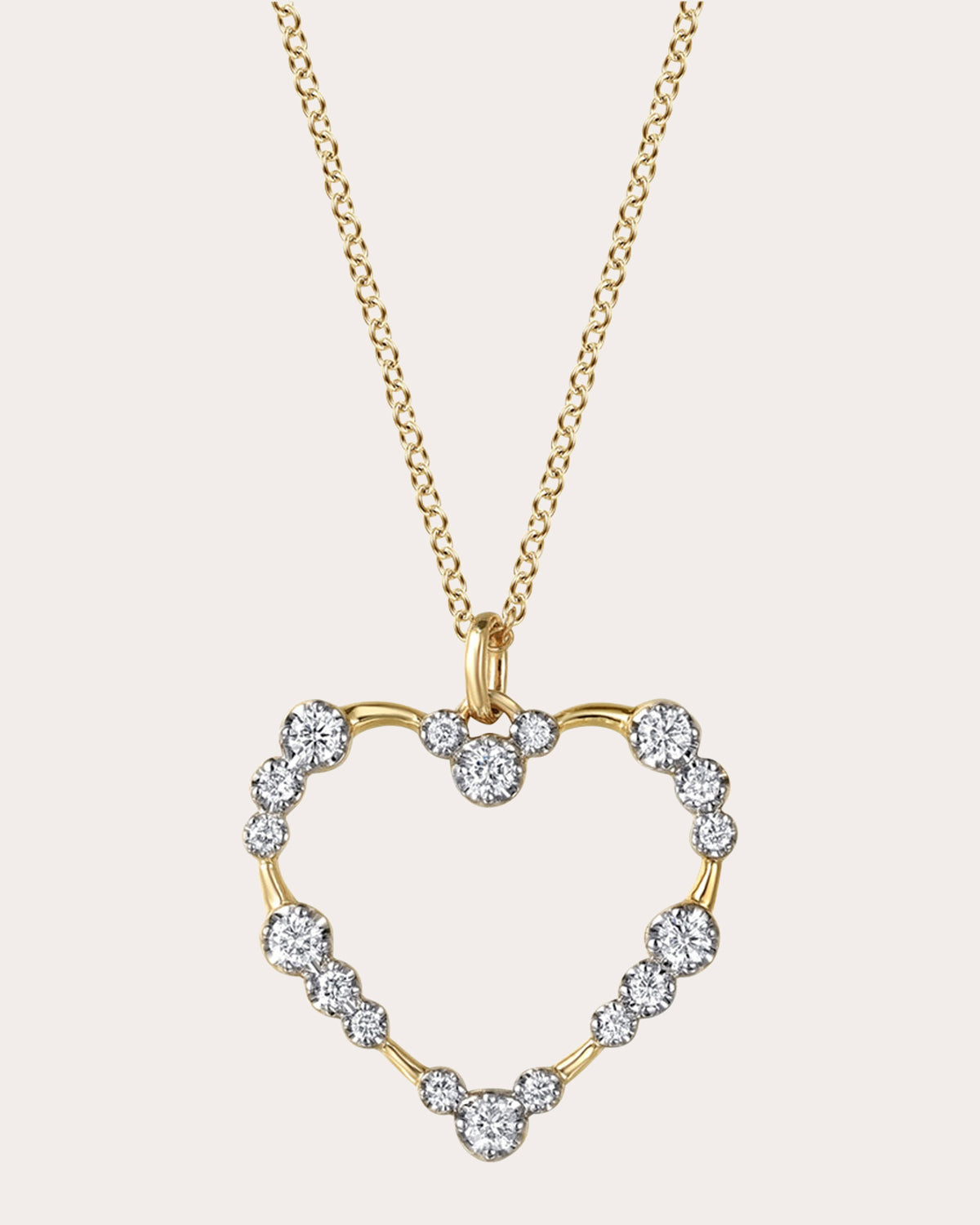 Diamond & 14k Gold Heart Pendant Necklace