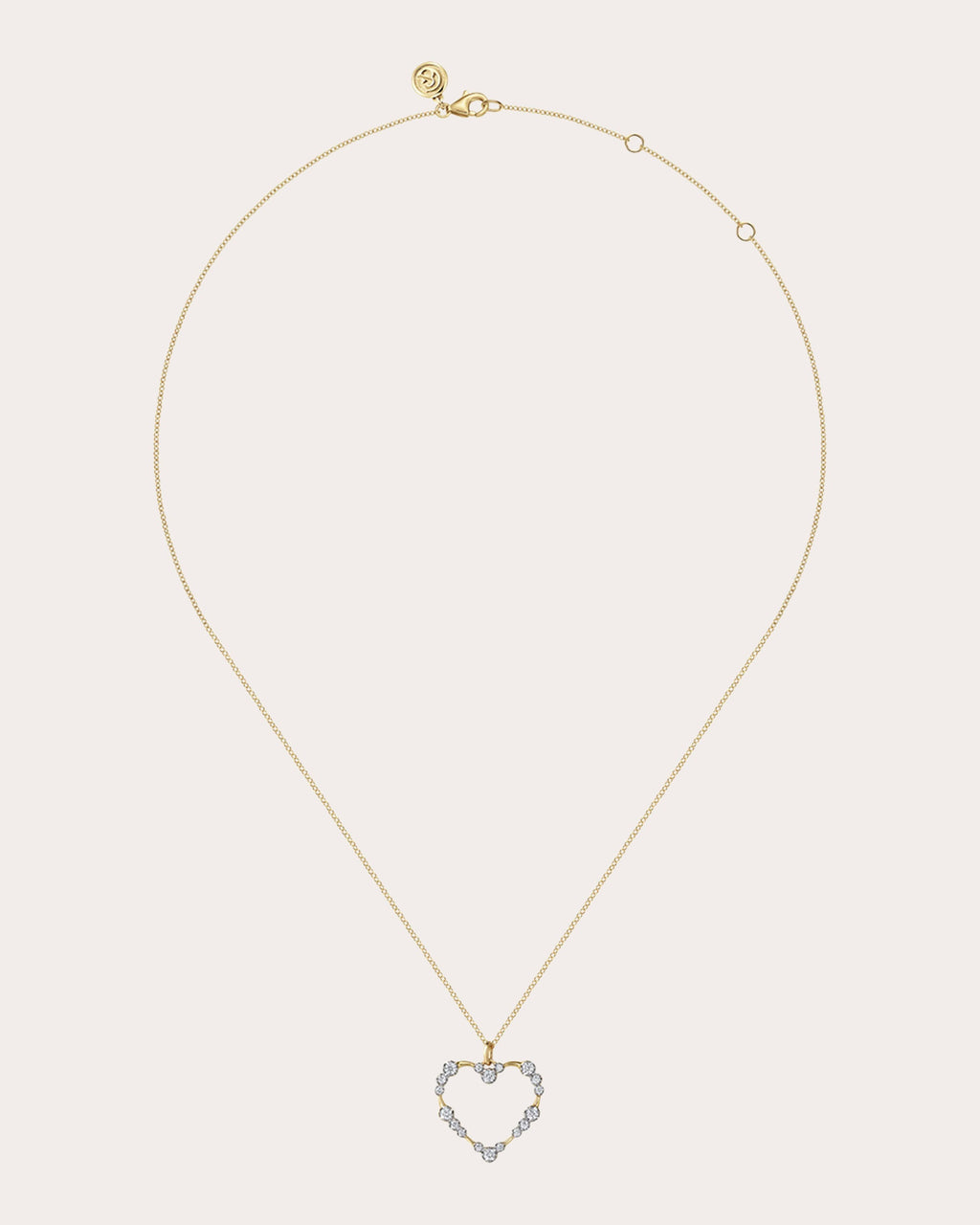 Diamond & 14k Gold Heart Pendant Necklace