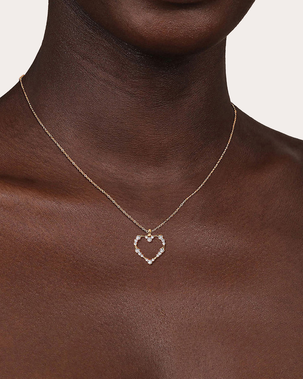Diamond & 14k Gold Heart Pendant Necklace
