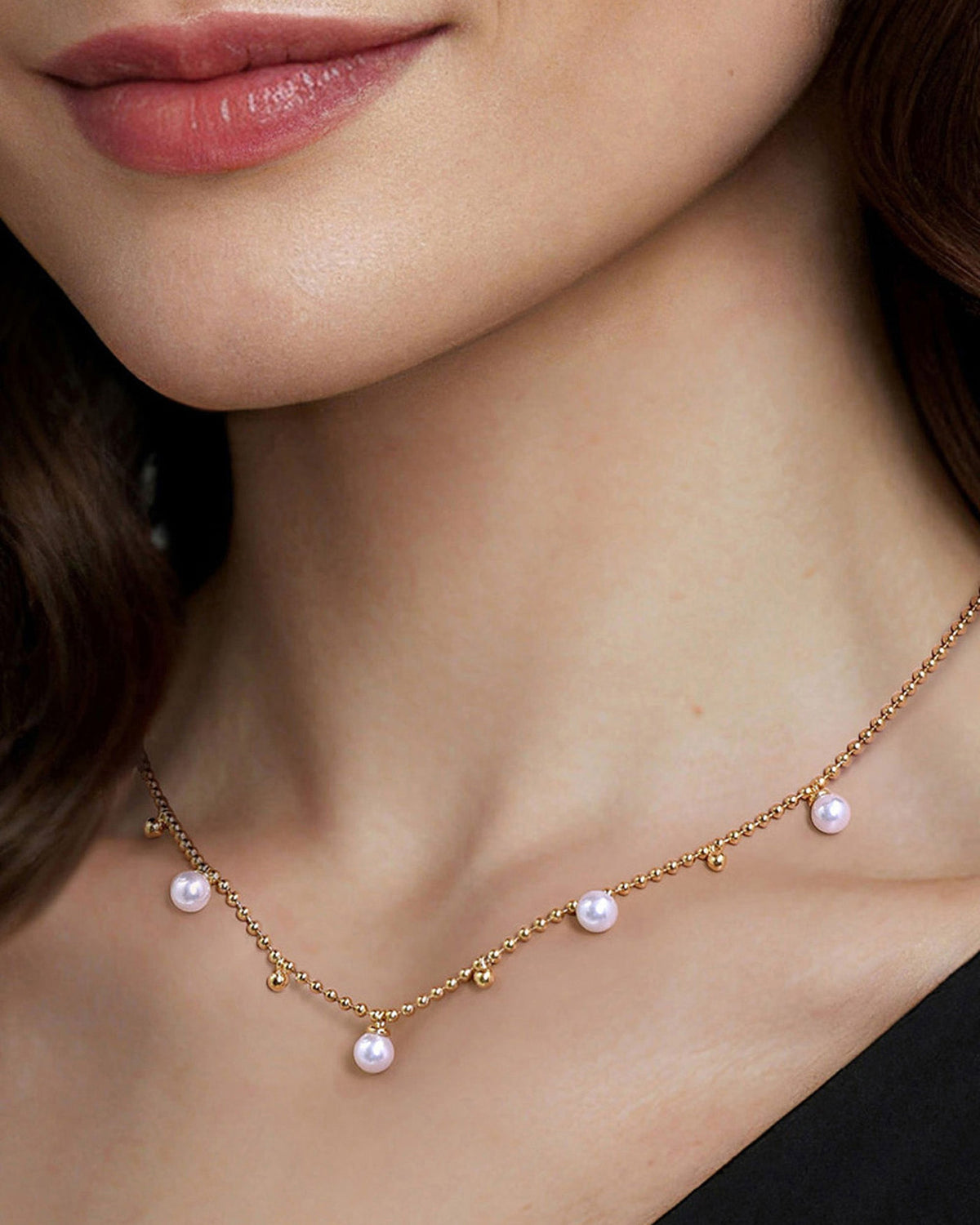 Pearl & 14k Gold Bujukan Droplet Necklace