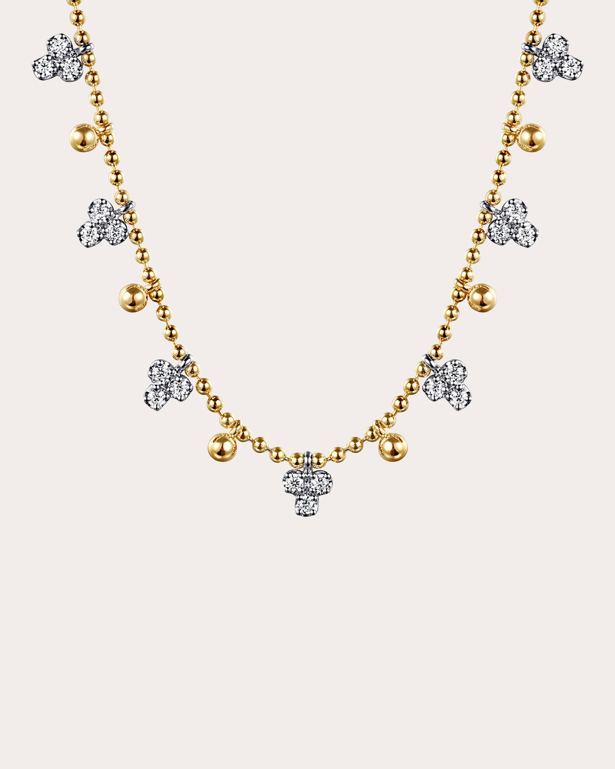 Diamond & 14k Gold Bujukan Droplet Necklace