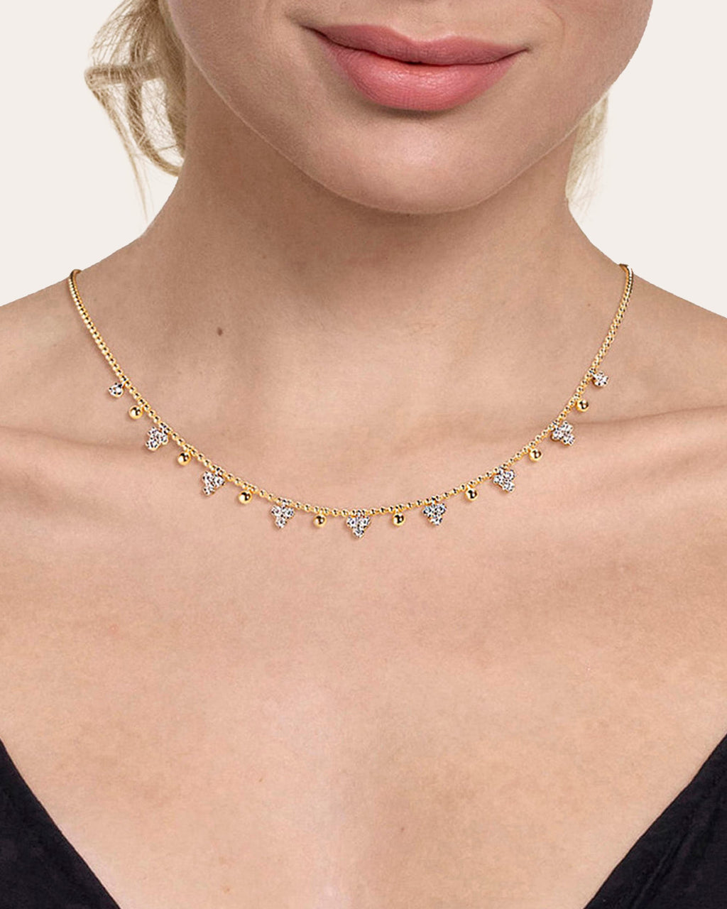 Diamond & 14k Gold Bujukan Droplet Necklace