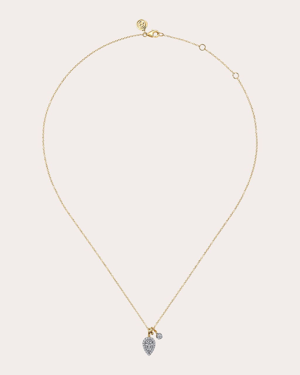 Diamond & 14k Gold Bujukan Teardrop Necklace