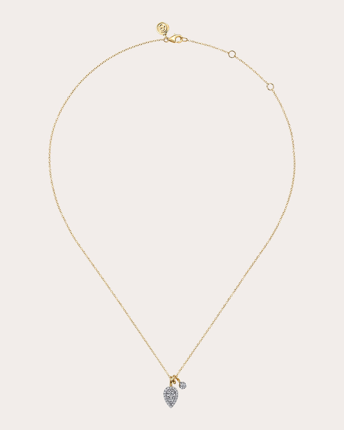 Diamond & 14k Gold Bujukan Teardrop Necklace