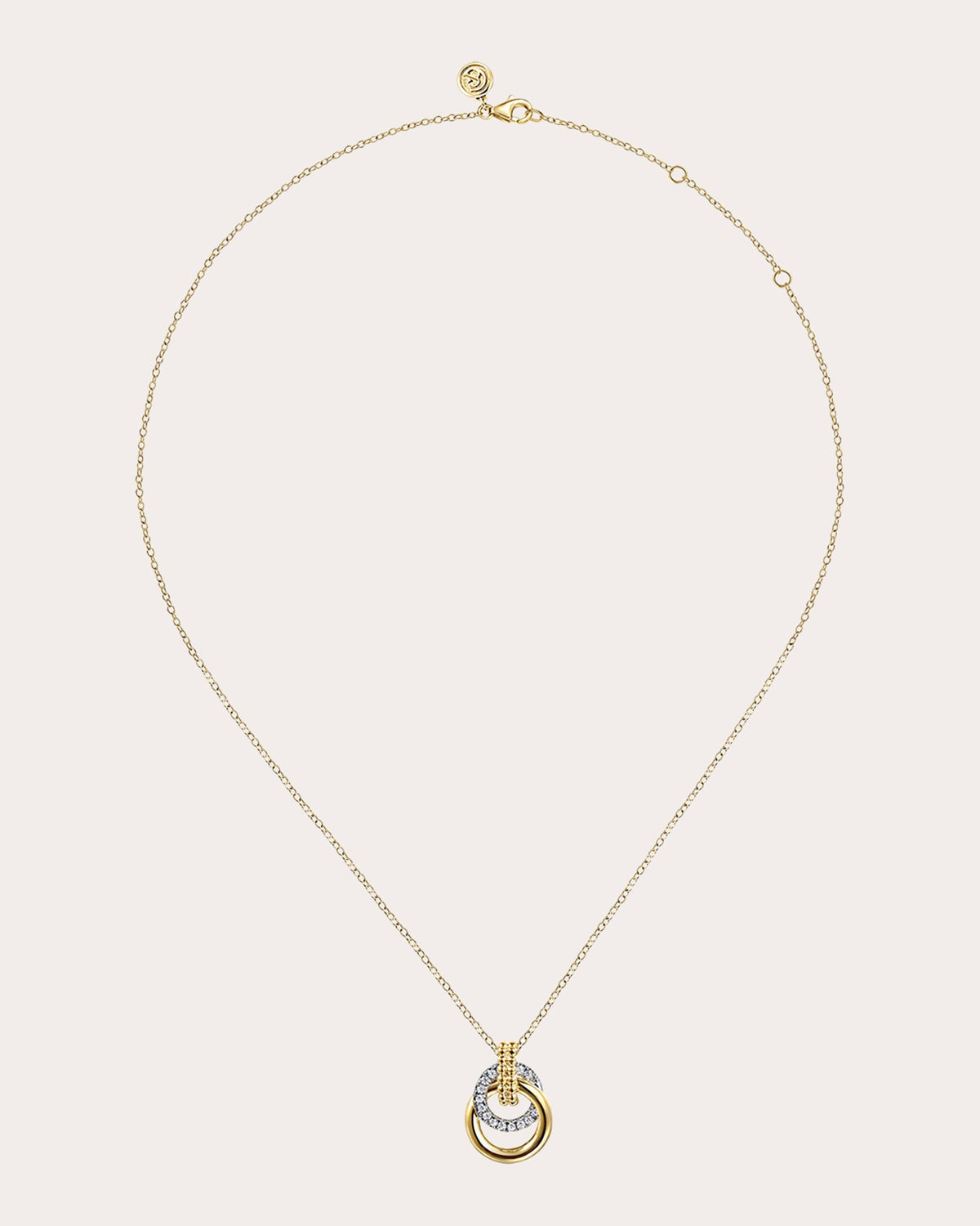 Diamond & 14k Gold Bujukan Interlocked Necklace