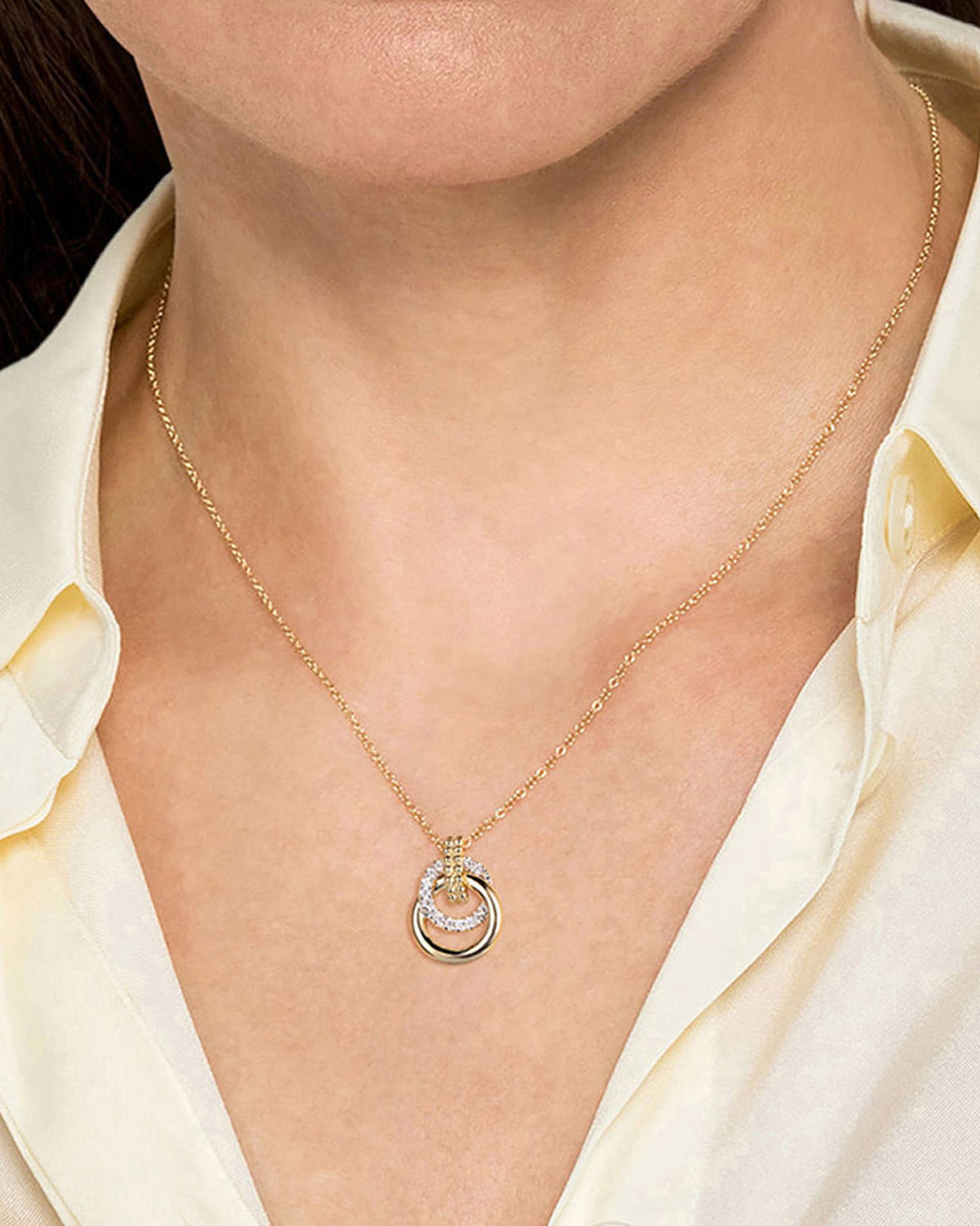 Diamond & 14k Gold Bujukan Interlocked Necklace