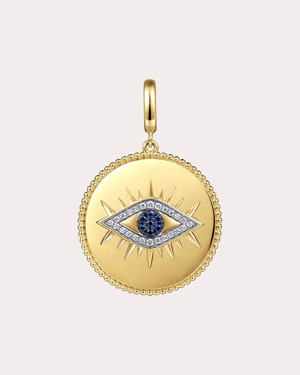 Sapphire & Diamond Bujukan Evil Eye Medallion
