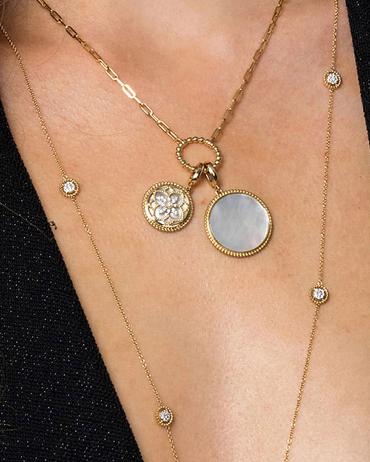 Mother of Pearl & Diamond Bujukan Medallion