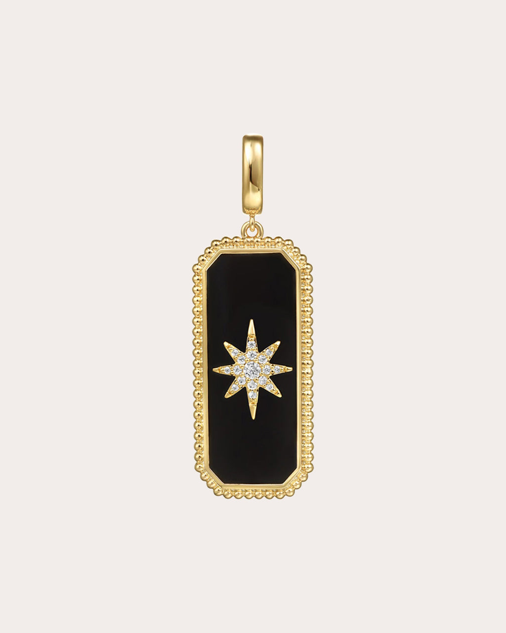 Onyx & Diamond Bujukan Star Dog Tag Pendant