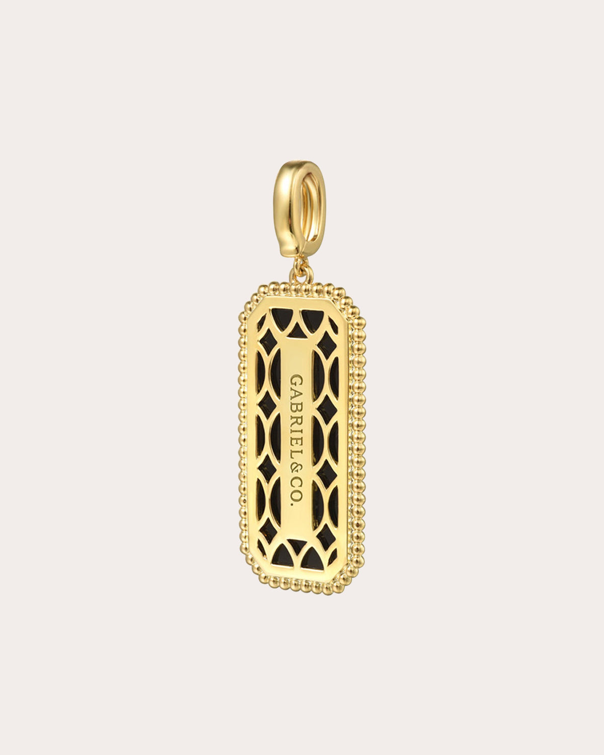 Onyx & Diamond Bujukan Star Dog Tag Pendant