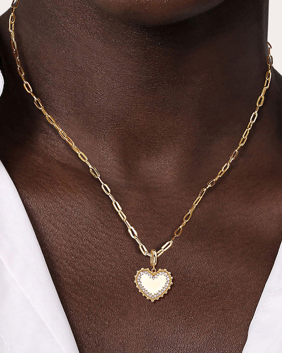 Diamond & 14k Gold Bujukan Heart Pendant