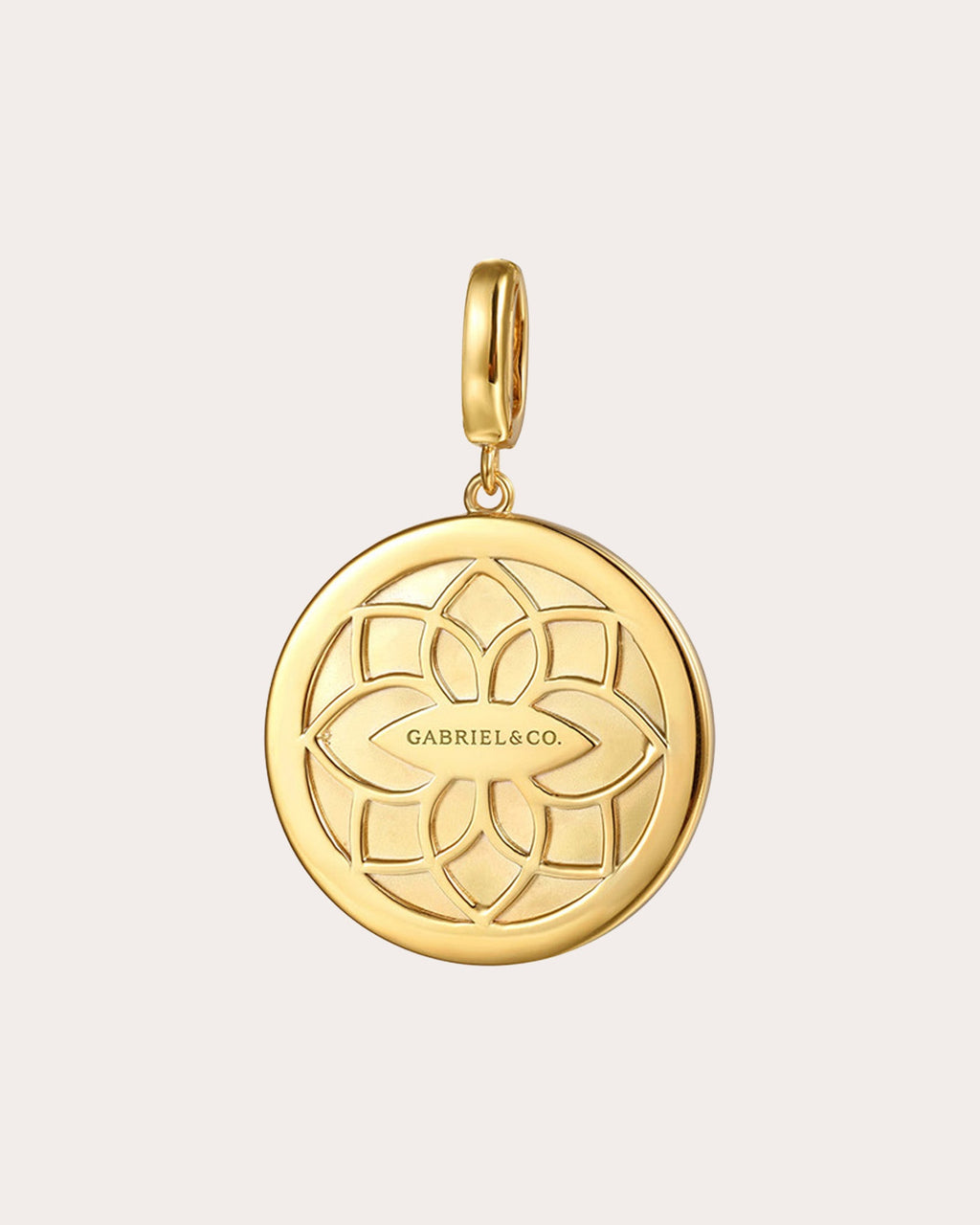 Diamond & 14k Gold L Initial Medallion
