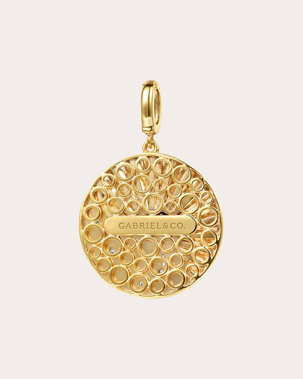 Diamond & 14k Gold Celestial Medallion