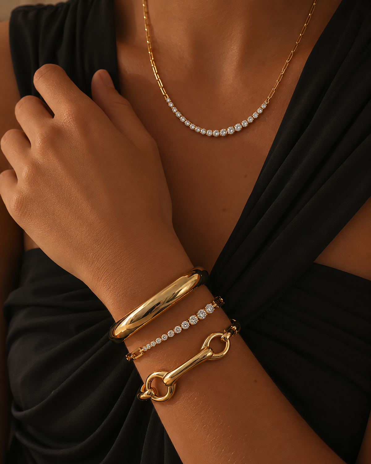 Diamond & 14k Gold Ascending Chain Bracelet