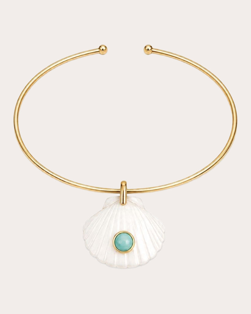 Amazonite Shelly Choker Necklace