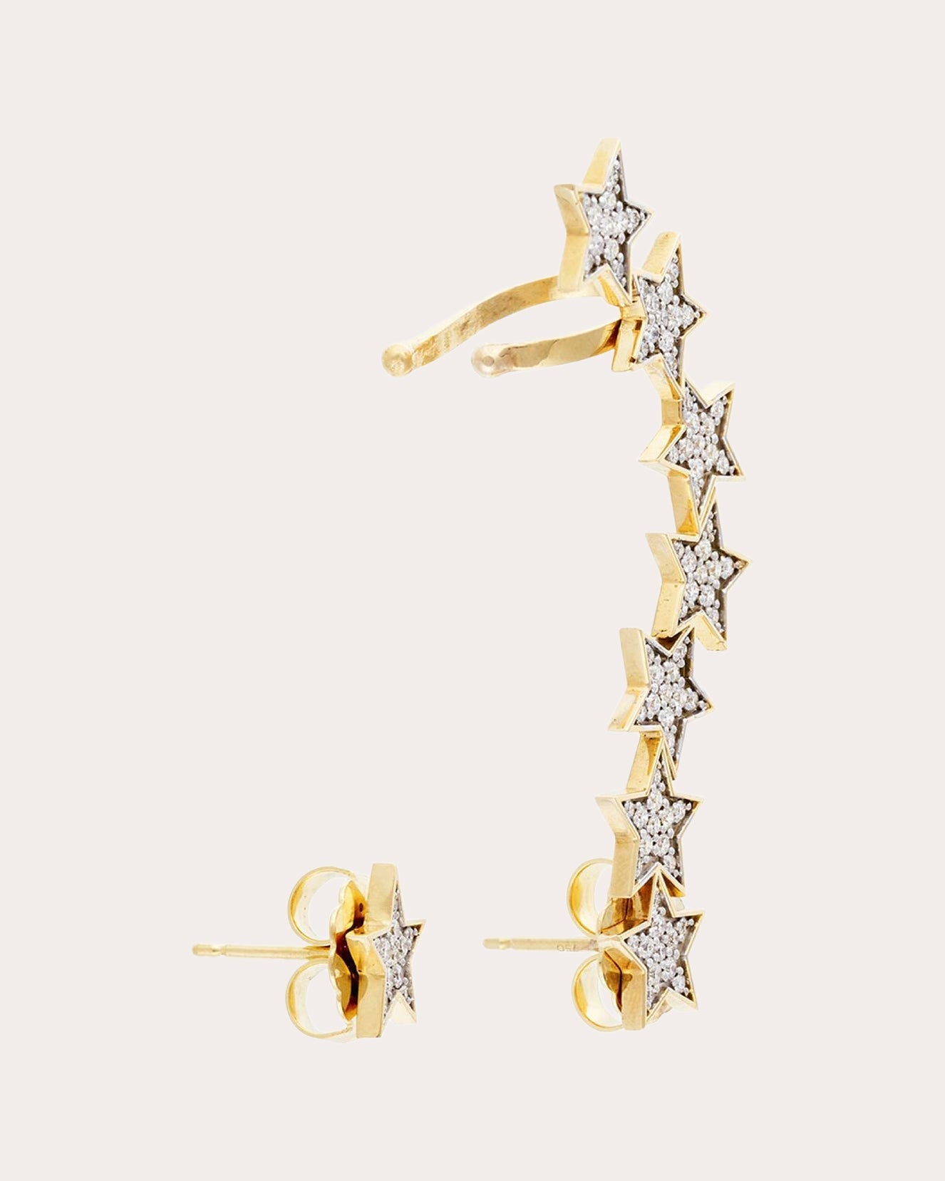 Diamond & 18k Gold Mimosa Party Ear Cuff Set