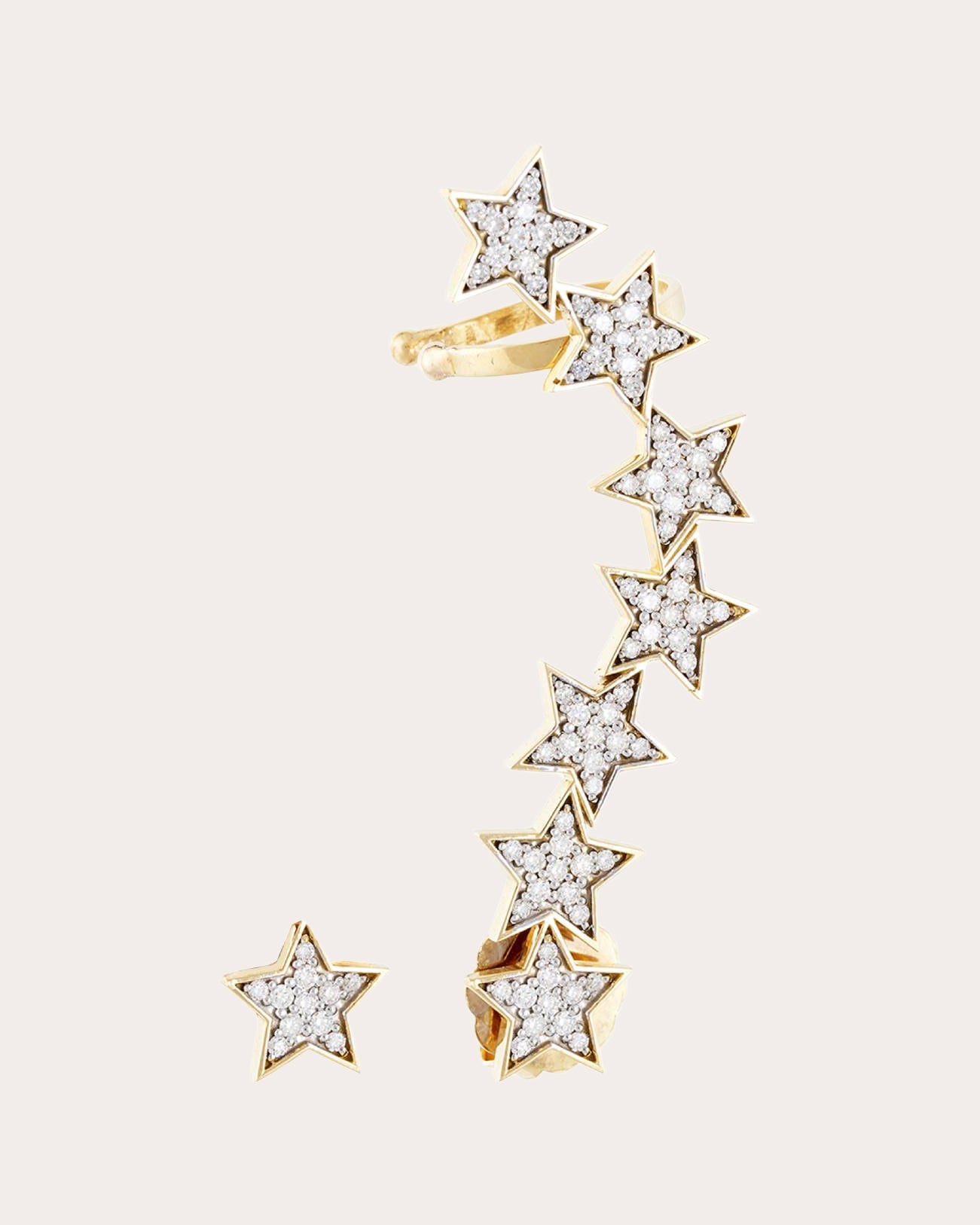 Diamond & 18k Gold Mimosa Party Ear Cuff Set