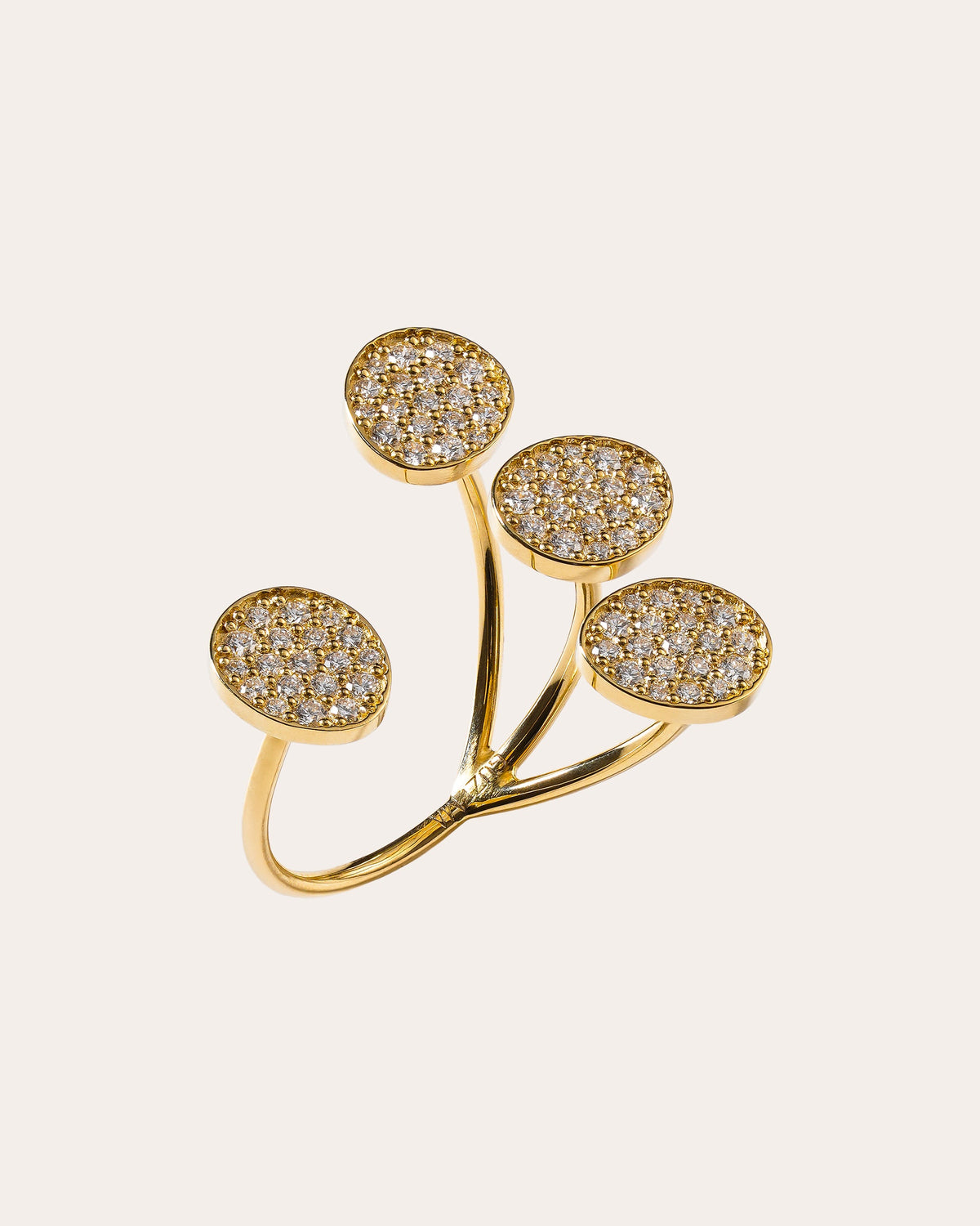 Diamond Petal Flat Ring