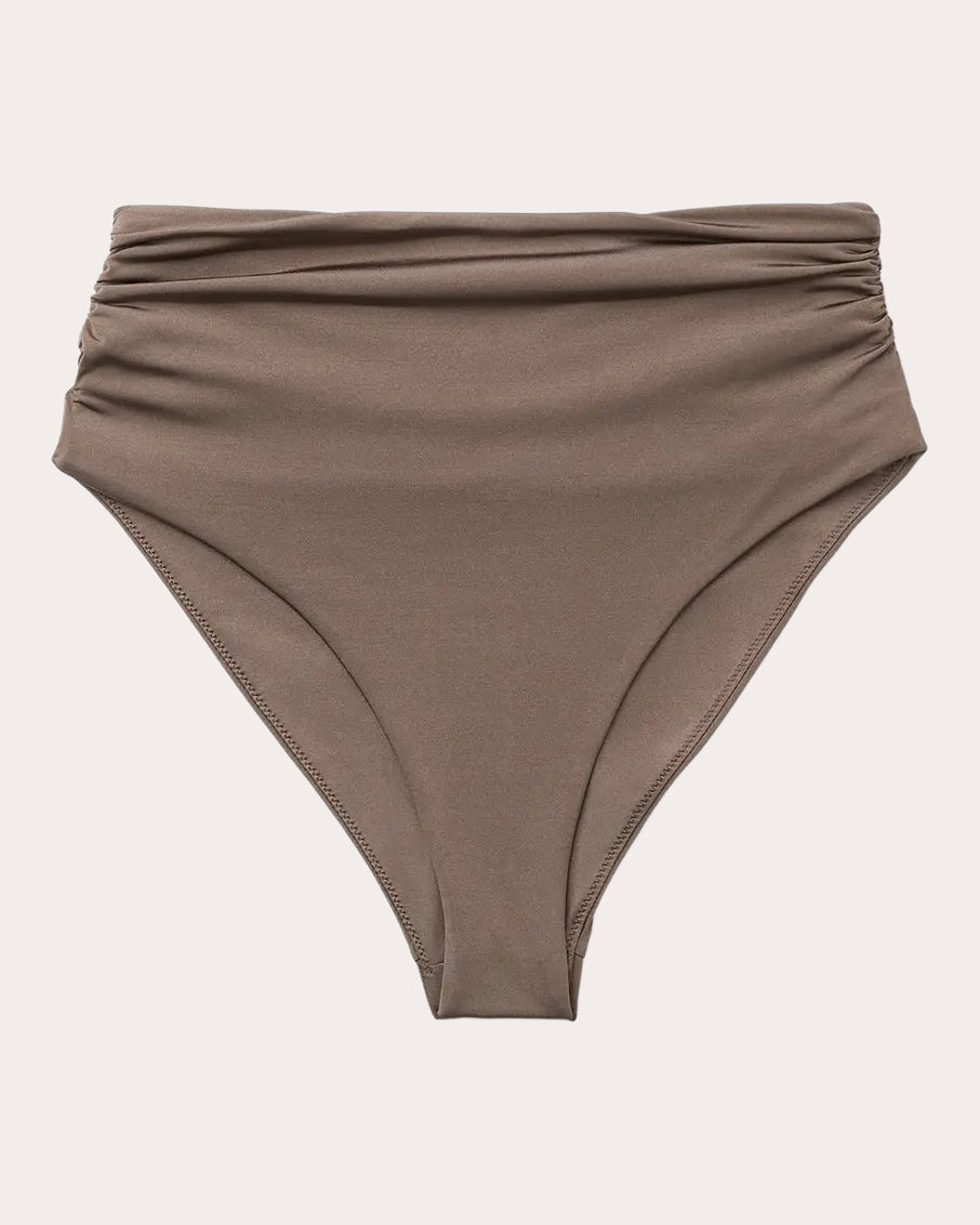 Haven Ruched High-Rise Bikini Bottoms