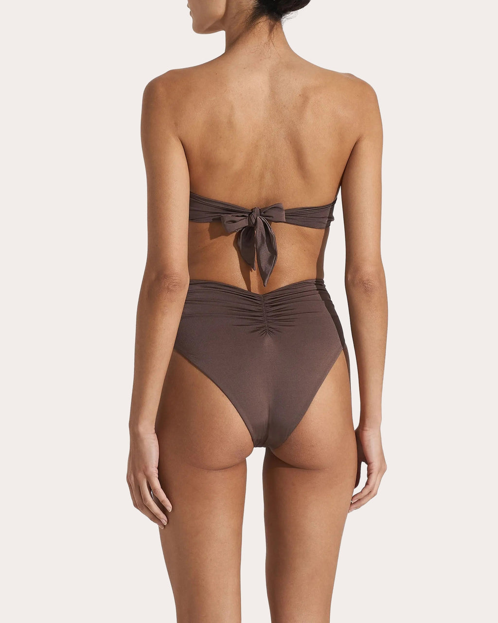 Haven Ruched High-Rise Bikini Bottoms