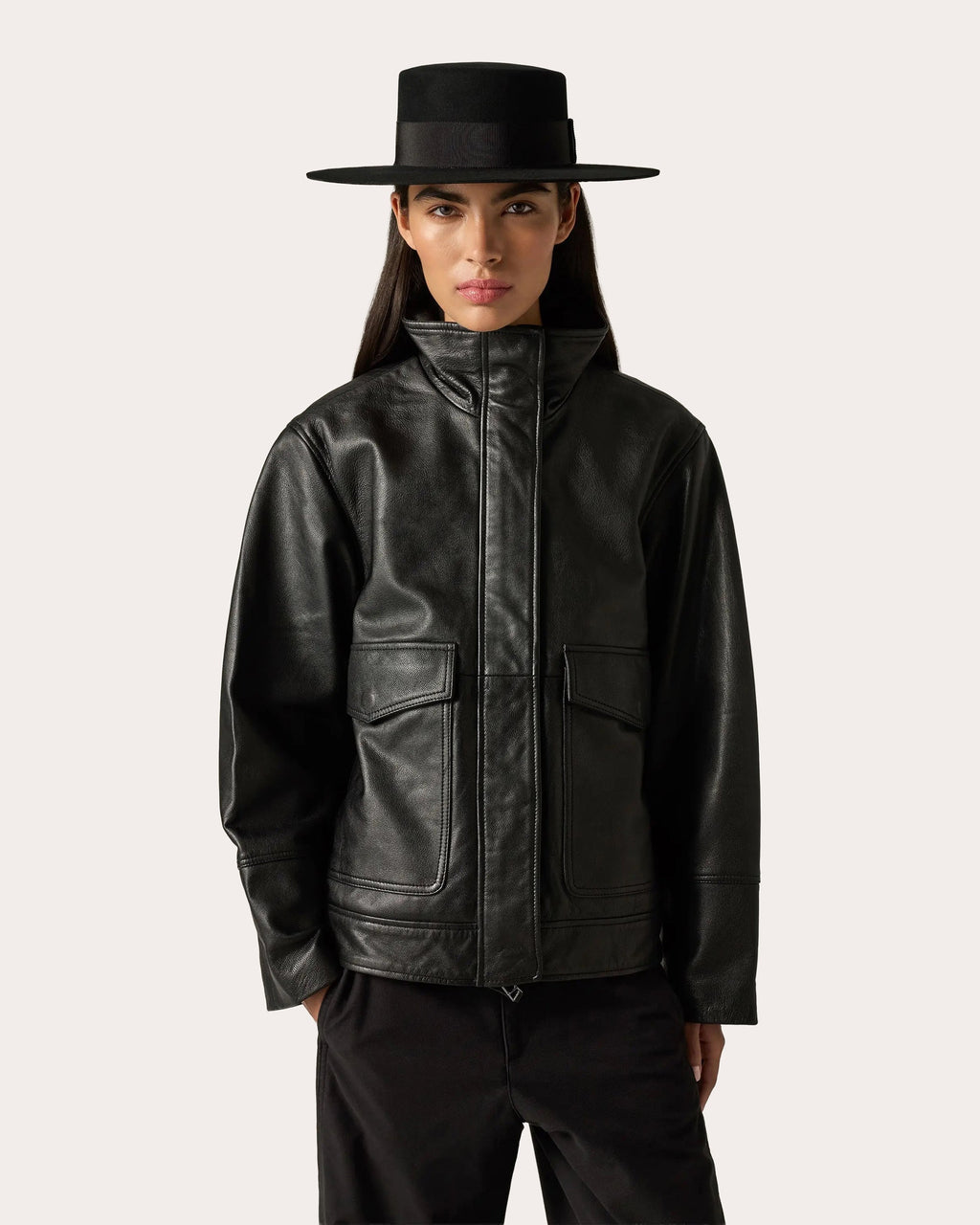 Suite Grosgrain Wool Felt Boater