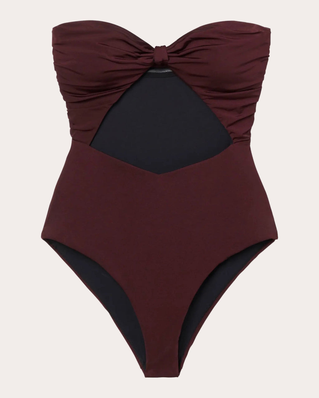 Helio Ruched Cutout Halter One-Piece