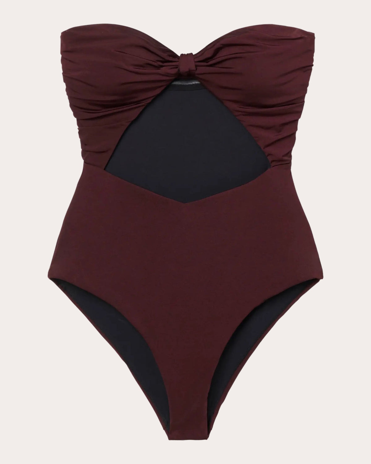Helio Ruched Cutout Halter One-Piece