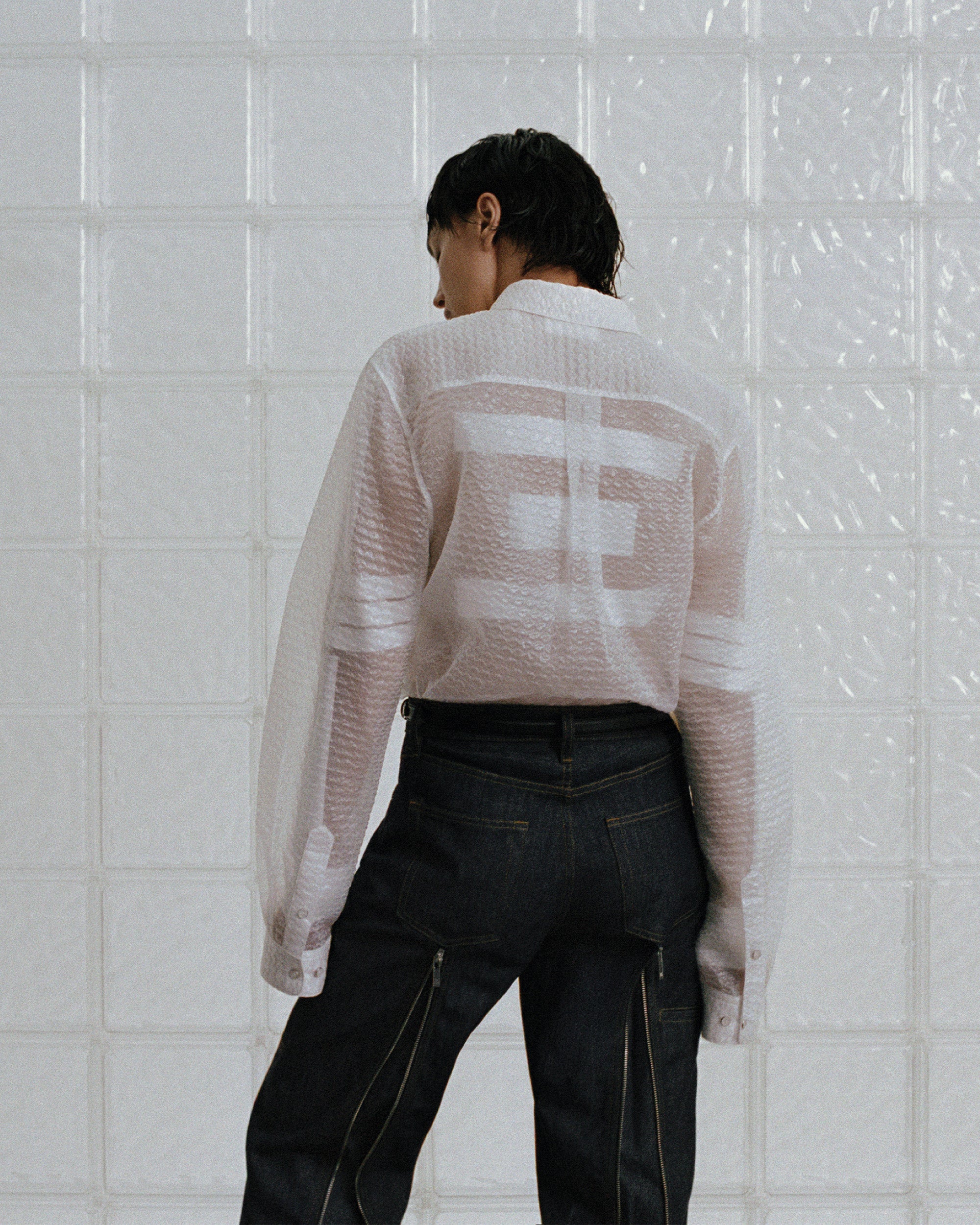 Textured Woven Jacquard Shirt