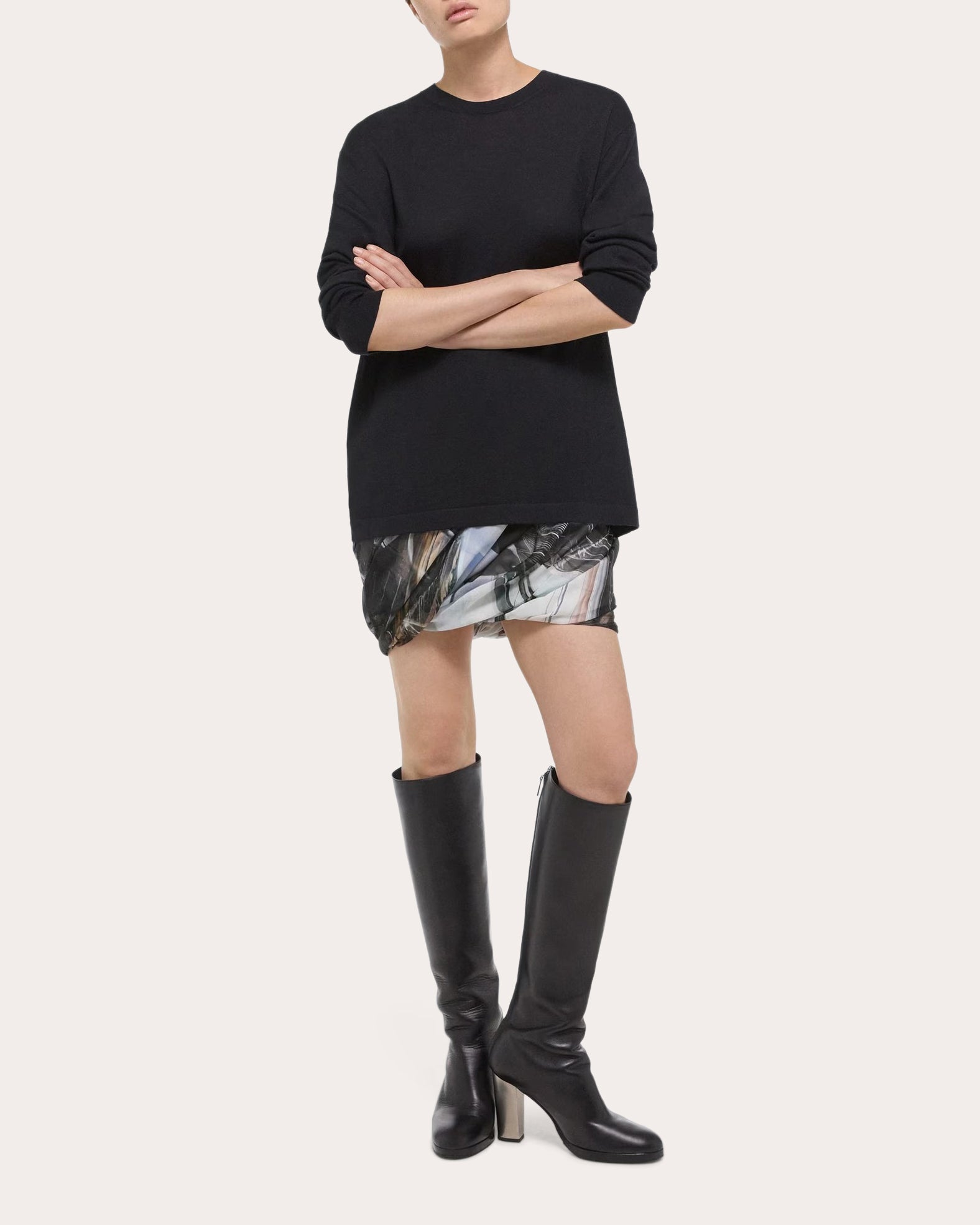 Printed Silk Bubble Skirt