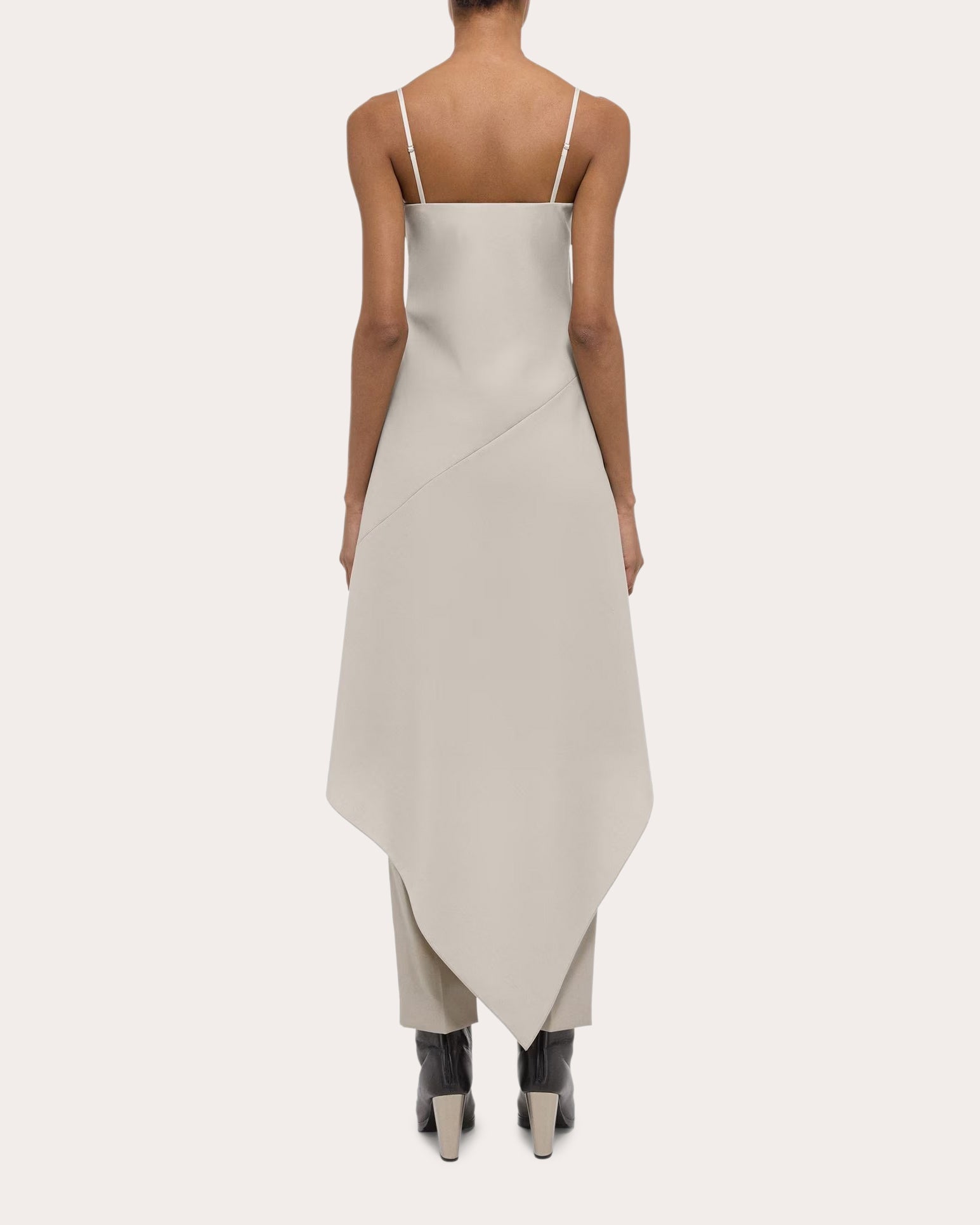 Wool Scarf-Hem Dress