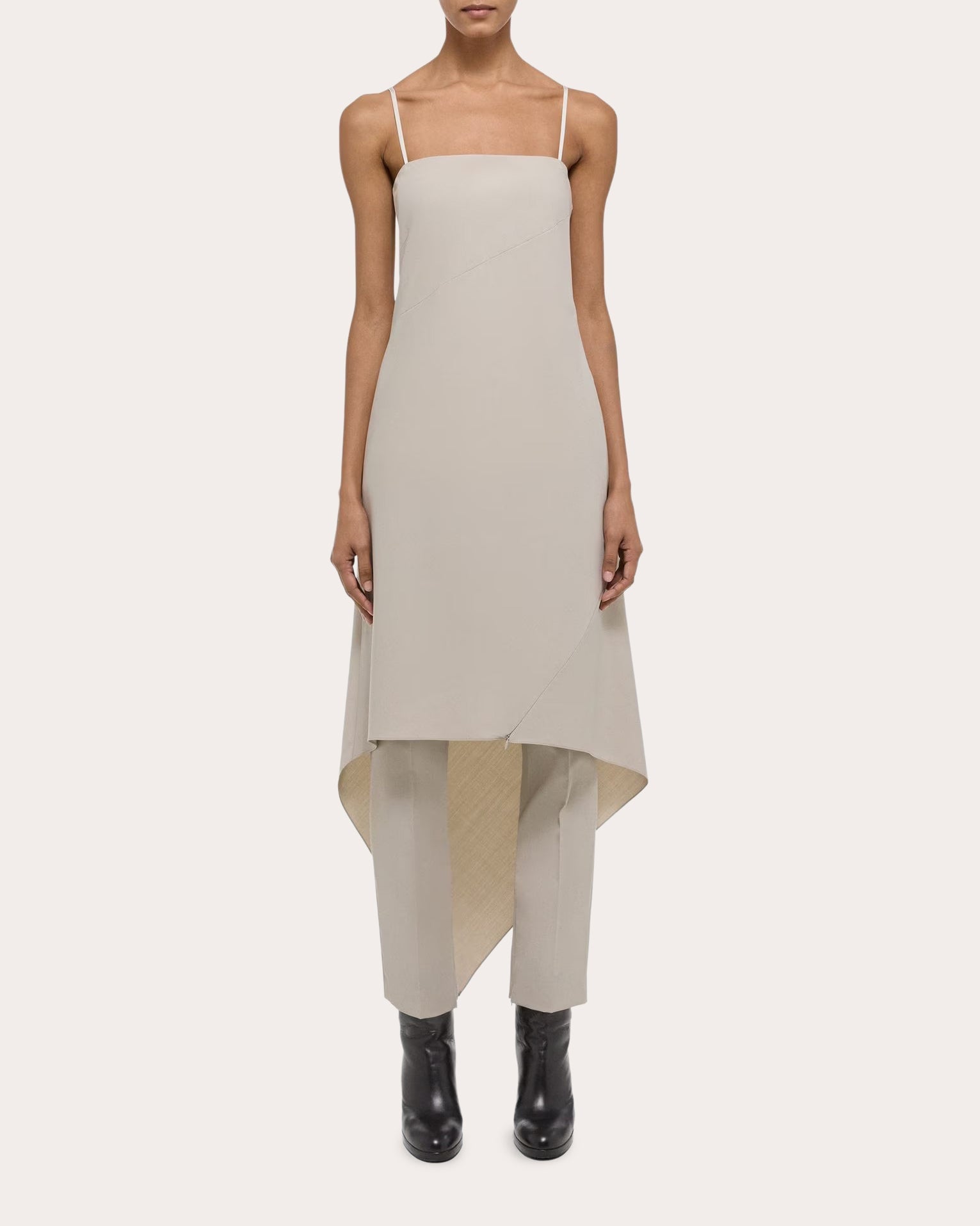 Wool Scarf-Hem Dress