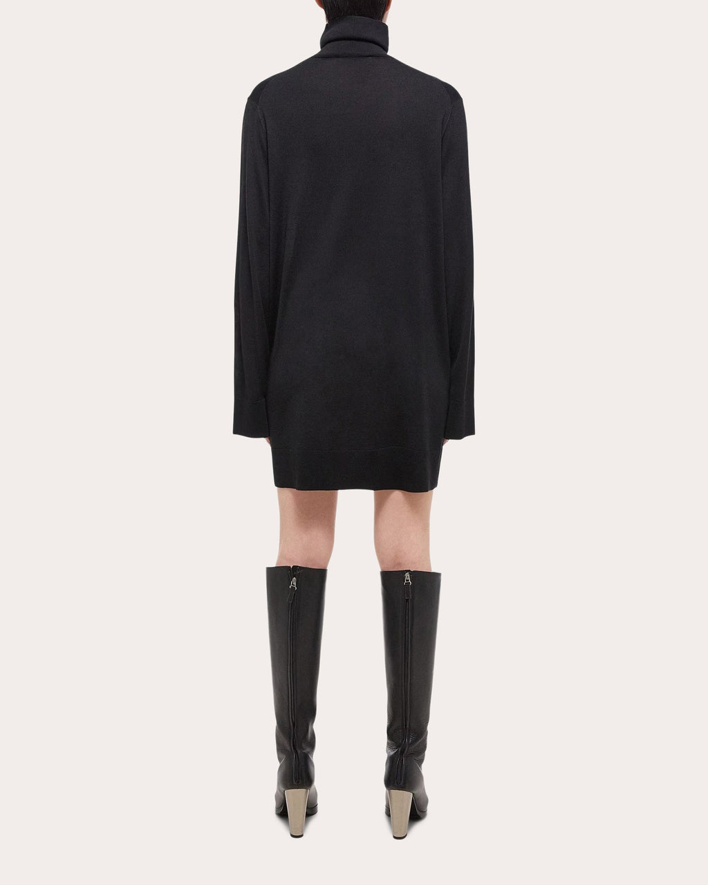 Wool-Silk Turtleneck Dress