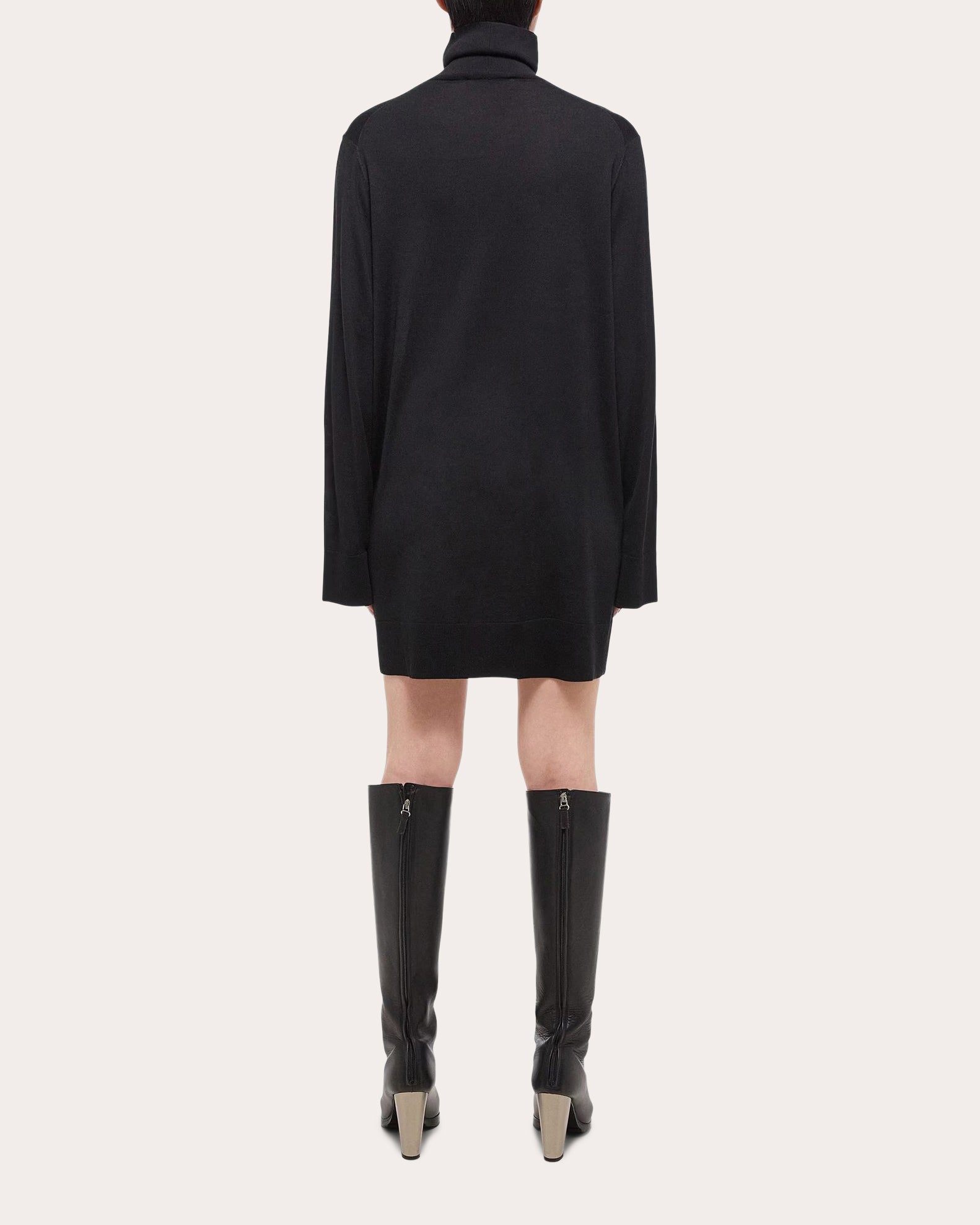 Wool-Silk Turtleneck Dress