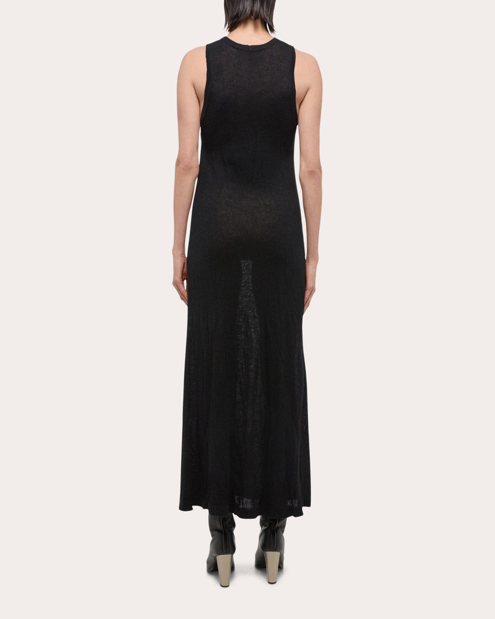Sleeveless Crushed Knit Maxi Dress