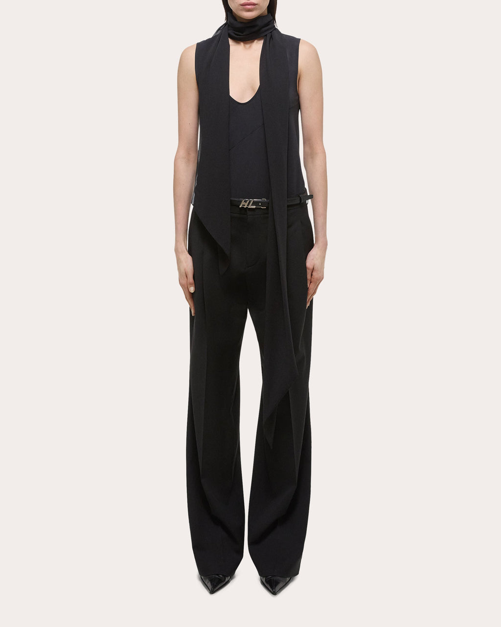Sleeveless Scarf Top