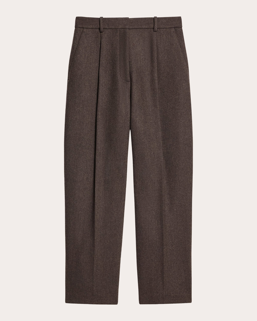 Pleated Wool-Twill Pants