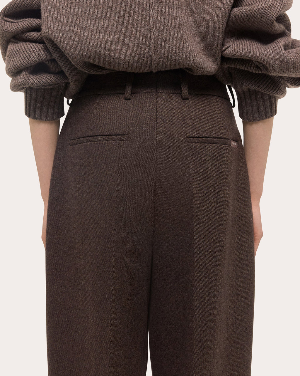 Pleated Wool-Twill Pants